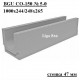 Лоток водоотводный бетонный коробчатый (СО-150мм)КU 100.24,8 (15).26,5(20) - BGU, № 5-0