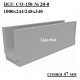 Лоток водоотводный бетонный коробчатый (СО-150мм)КU 100.24,8 (15).34(27,5)-BGU, № 20-0