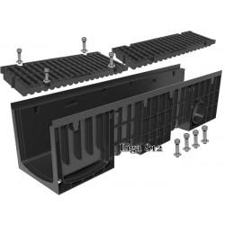 Лоток пластиковый DN150 H252 с решеткой пластиковой, кл. C250